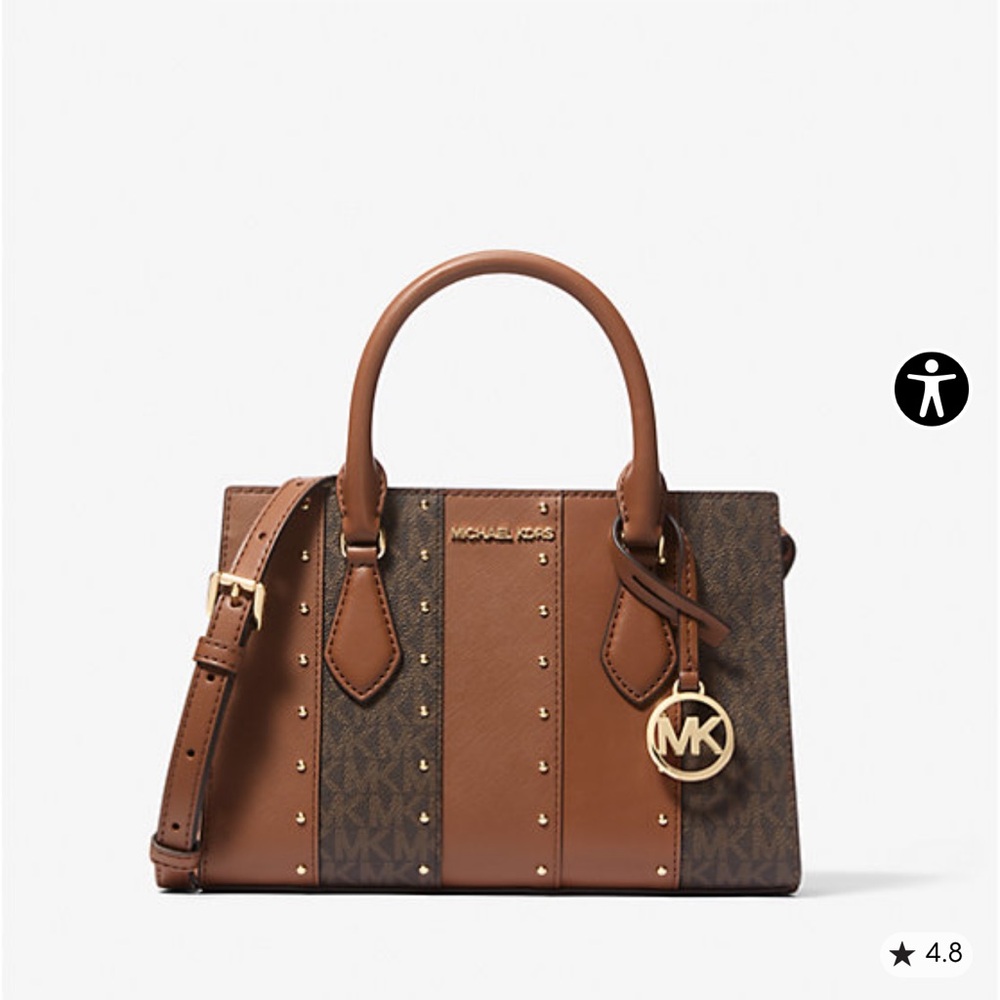 NWT Michael Kors Two-Tone Brown Satchel